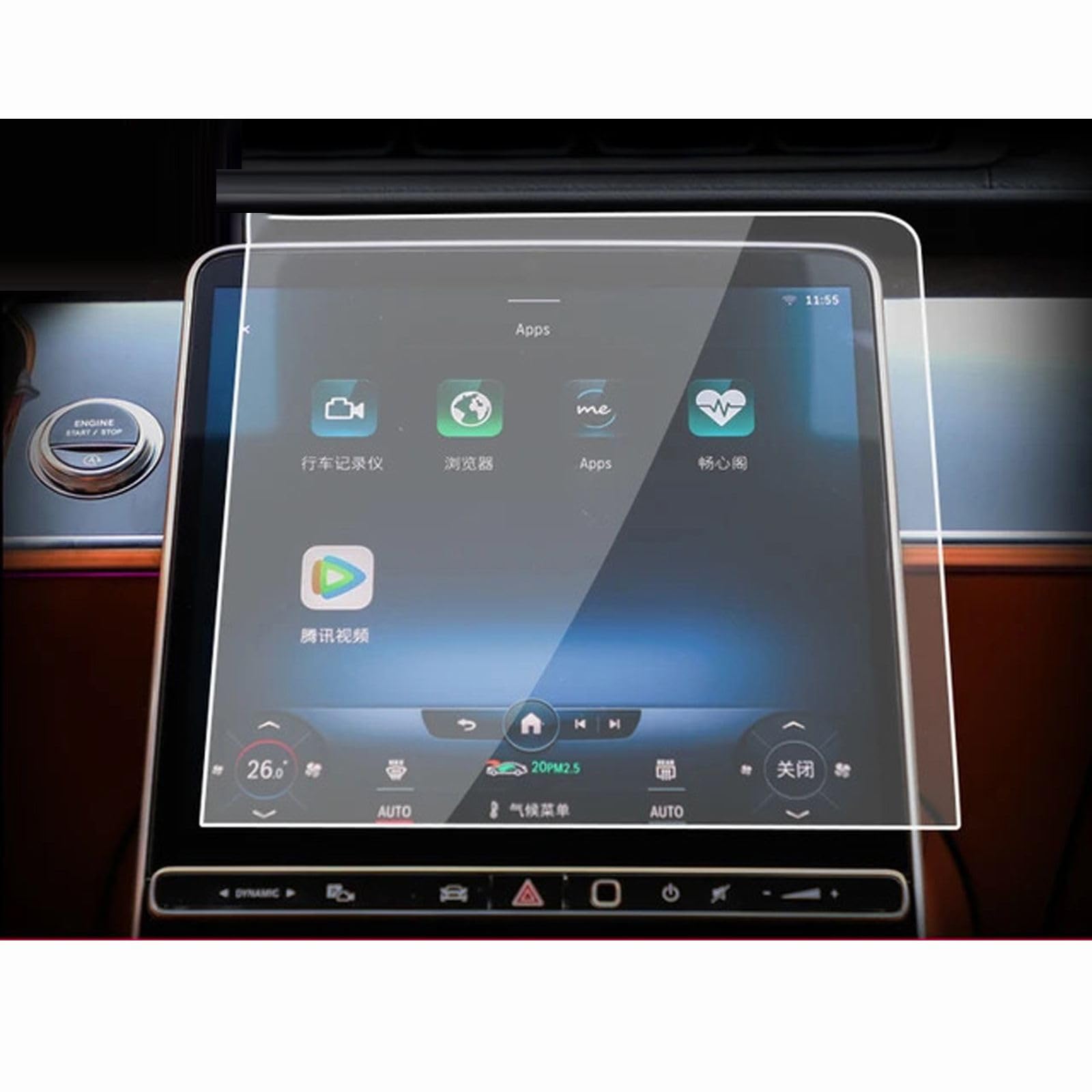 Samochodowa konsola środkowa ekran LCD hartowane szkło folia ochronna, do Mercedes Benz S-Class W223 2021-2023 akcesoria samochodowe