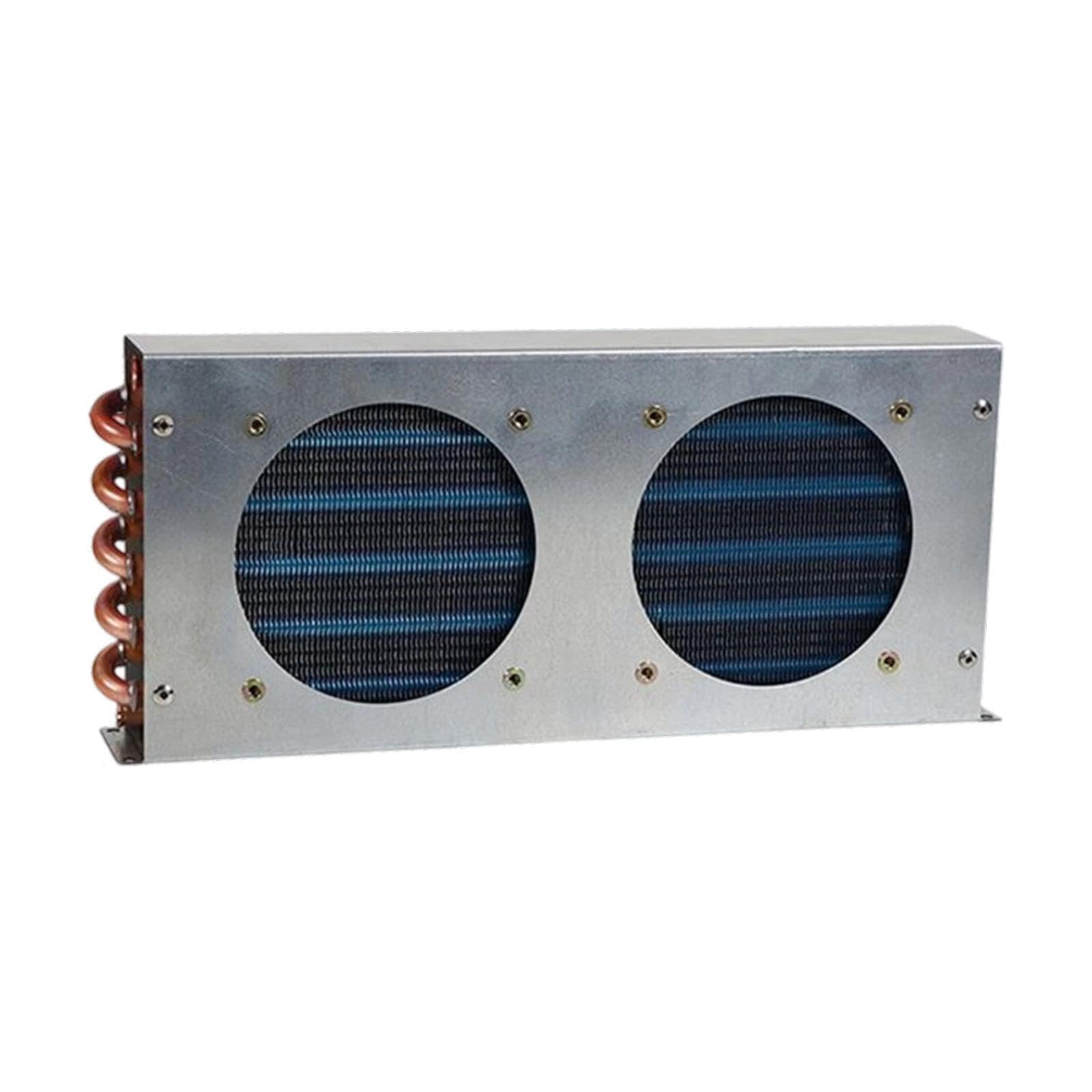 Sharplace Condensador para Refrigerador, Radiador de Refrigeración Por Aire, Intercambiador de de Tubo de Cobre Compacto, Pequeño Y Resistente para Equipo, 380x160x55mm