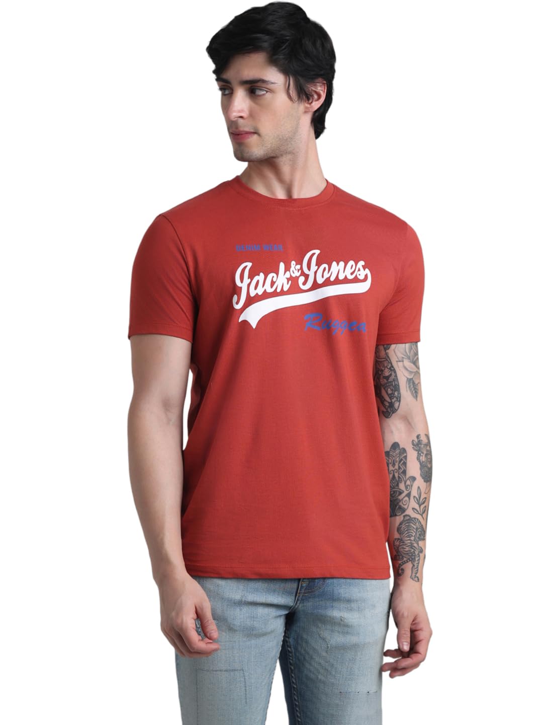 jack & jones Men's Cotton Typography Slim Fit Round Neck T-Shirt-picture-18