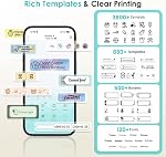 Phomemo D30 Label Maker Machine with Tape, Portable Bluetooth Label Printer, Small Smart Phone Handheld Sticker Mini Labeler Multiple Templates Font Icon Easy to Use Inkless Rechargeable F Office Home