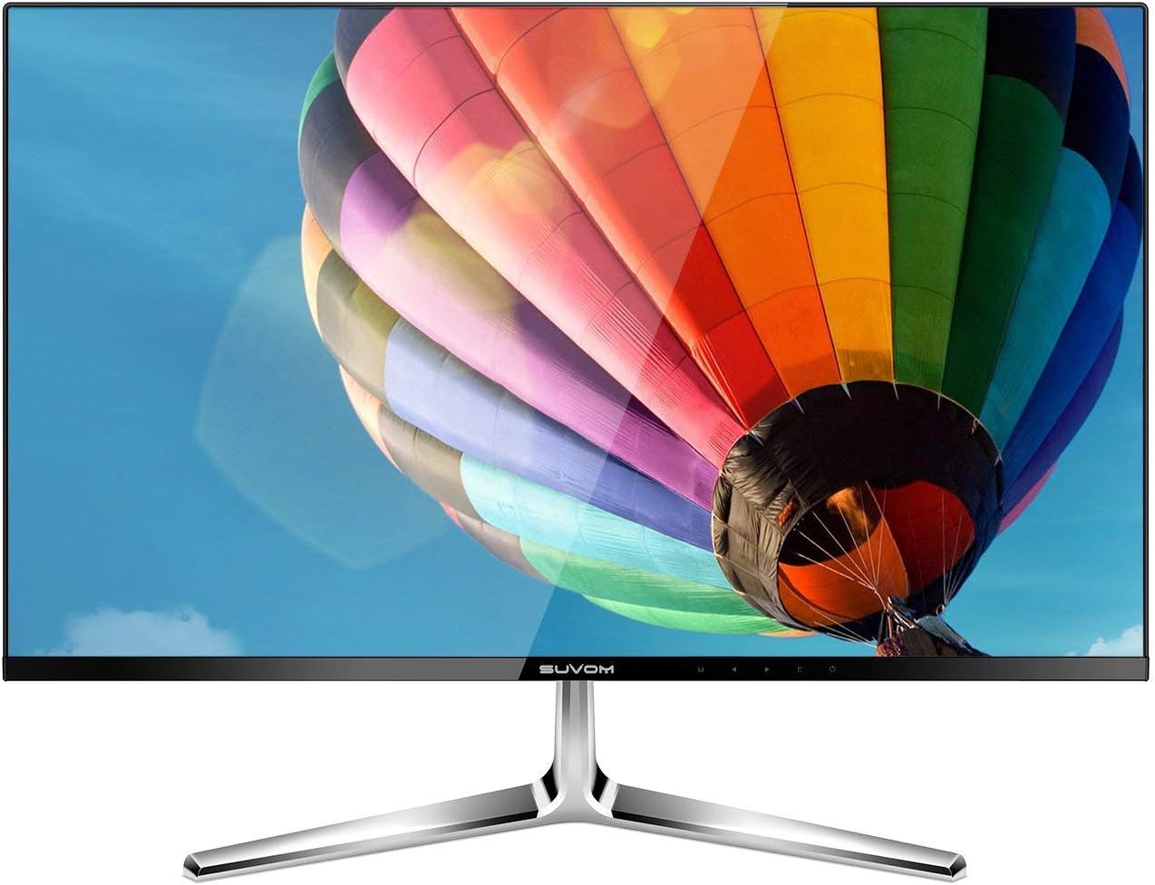 23.6 Inch LED Widescreen Frameless Monitor Full HD (Super Slim Display 1920x1080 5ms DVI VGA) (Silver Stand)