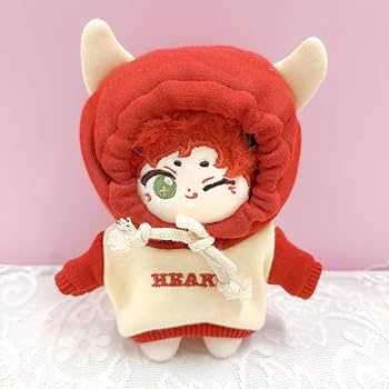 【ベティ☆】オーダー品/10cmぬい服　マウンテンパーカー+Tシャツ ぬい服】ぬいぐるみ用ツノ付きパーカー(10cm用)【推し活グッズ