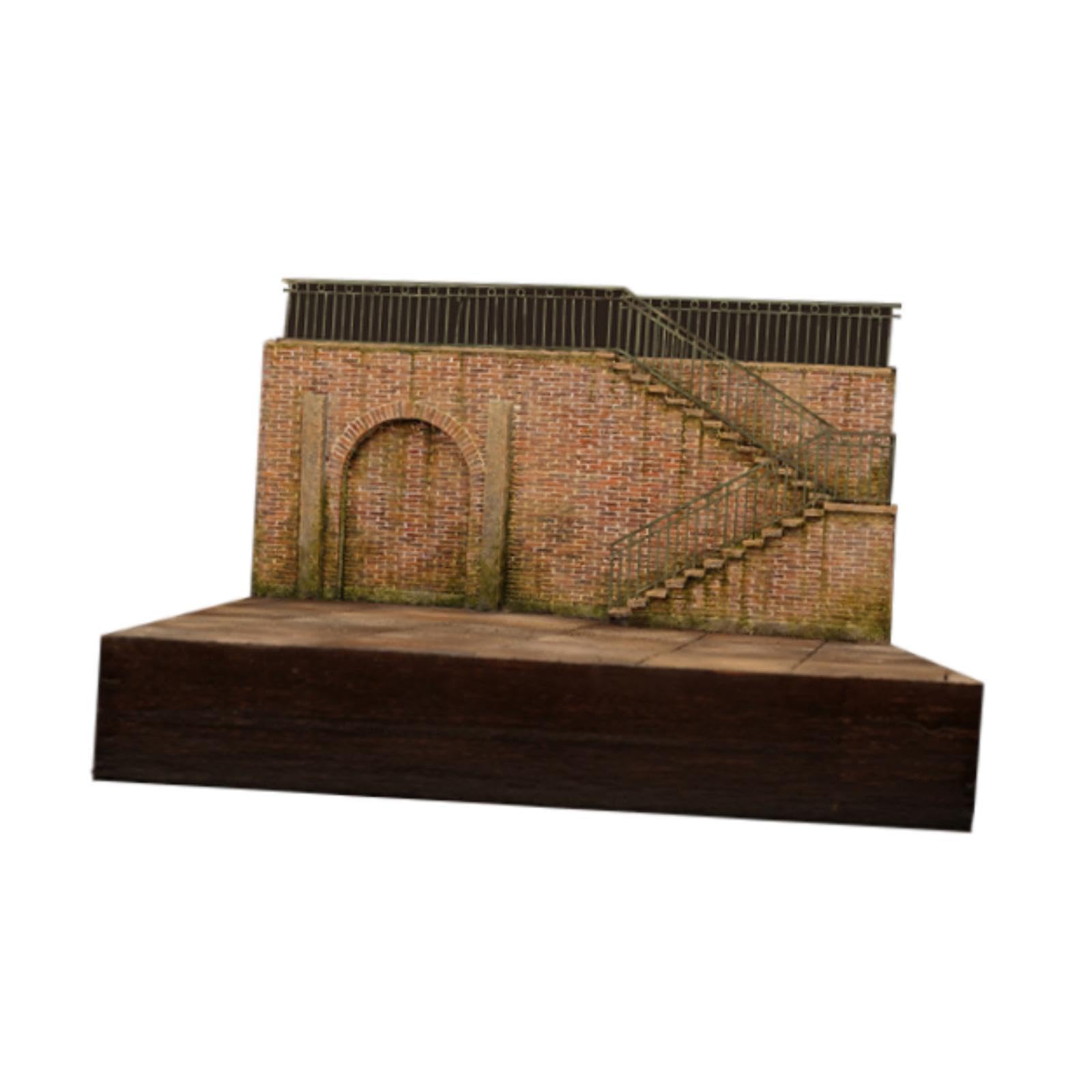 jojomis 1/35 Scale Factory Building Model Kit - DIY Micro Landscape Architecture Easy Assembly Diorama for Scenery Layout