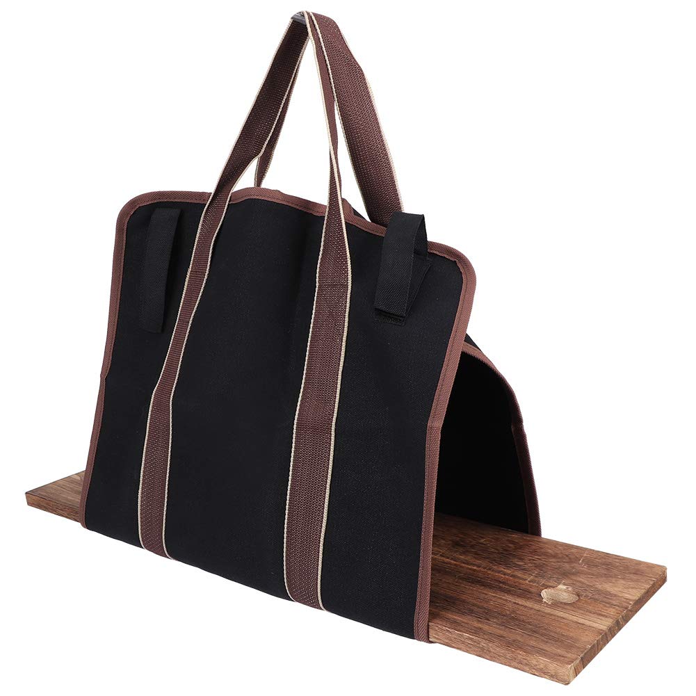 Fdit Firewood Basket Fireplace Accessories, Wood Carrier Firewood Cart Firewood Bag, for Camping Outdoor BBQ Picnic