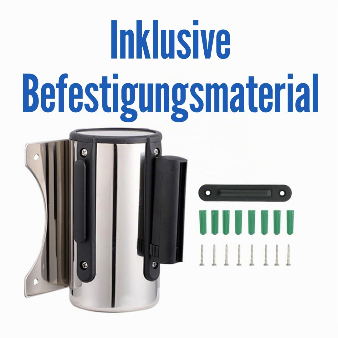 PINNERS Ausziehbares Wandband (5 Meter), Wandbandhalter, Ausziehbares Wandband, Ausziehbare Wandbarriere, Ausziehbares Wand-Sicherheitsband 5 Meter bei | Günstiger Preis | Kostenloser Versand ab 29€ für ausgewählte Artikel