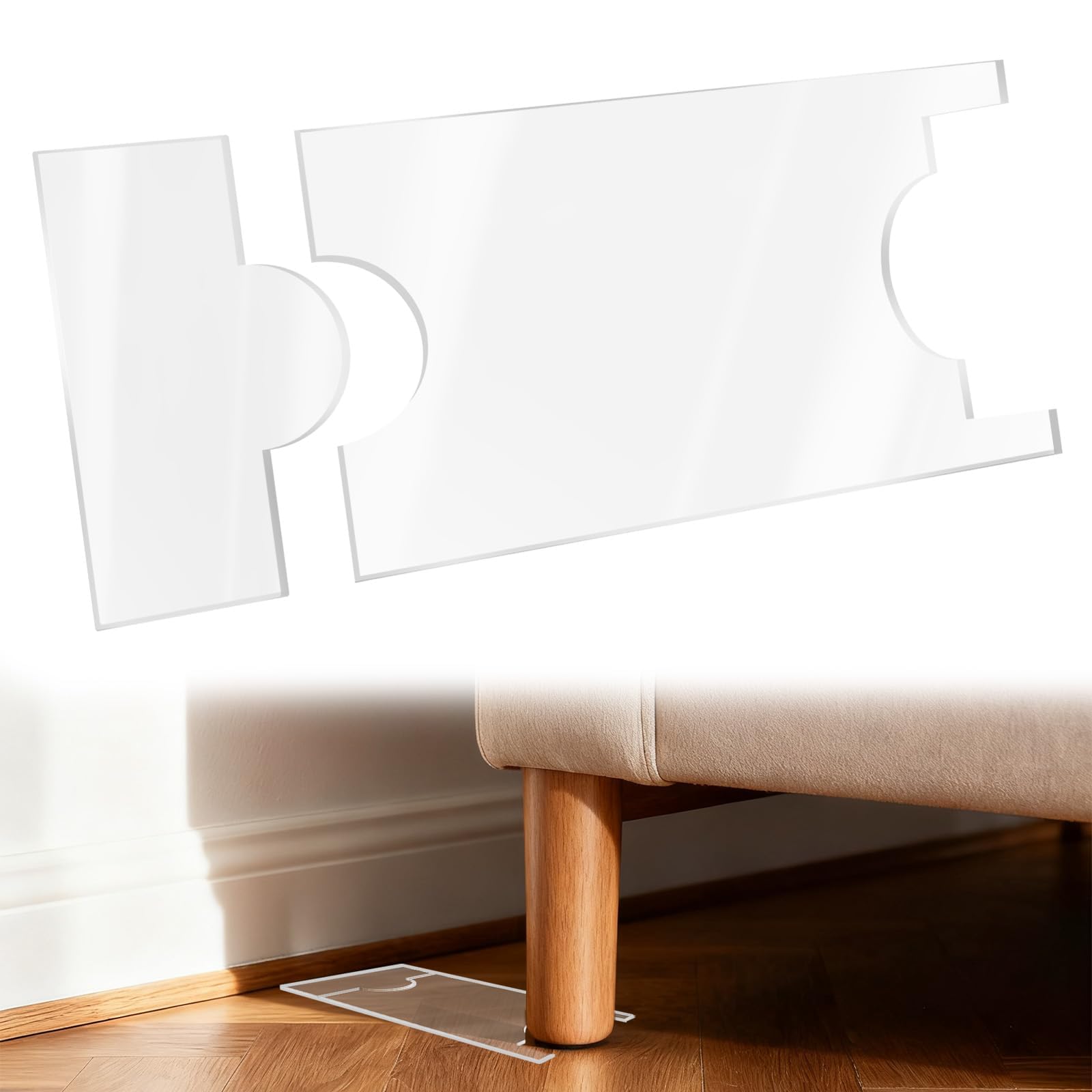 2 stuks doorzichtige bank- en bedstoppers, universele afstandhouder