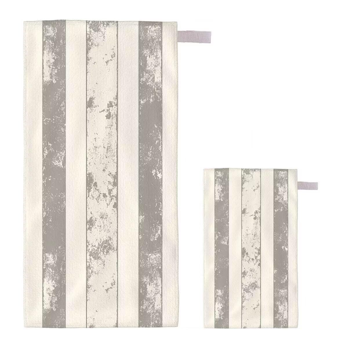 Telo Mare XXL 220x100cm/35x70cm, 2 Set Telo Mare Microfibra Marrone Asciugamano Palestra Uomo, Antisabbia, Leggero, Asciugatura Rapida, Teli da Spiaggia Grandi Accessori per Camping Natation Yoga G-21