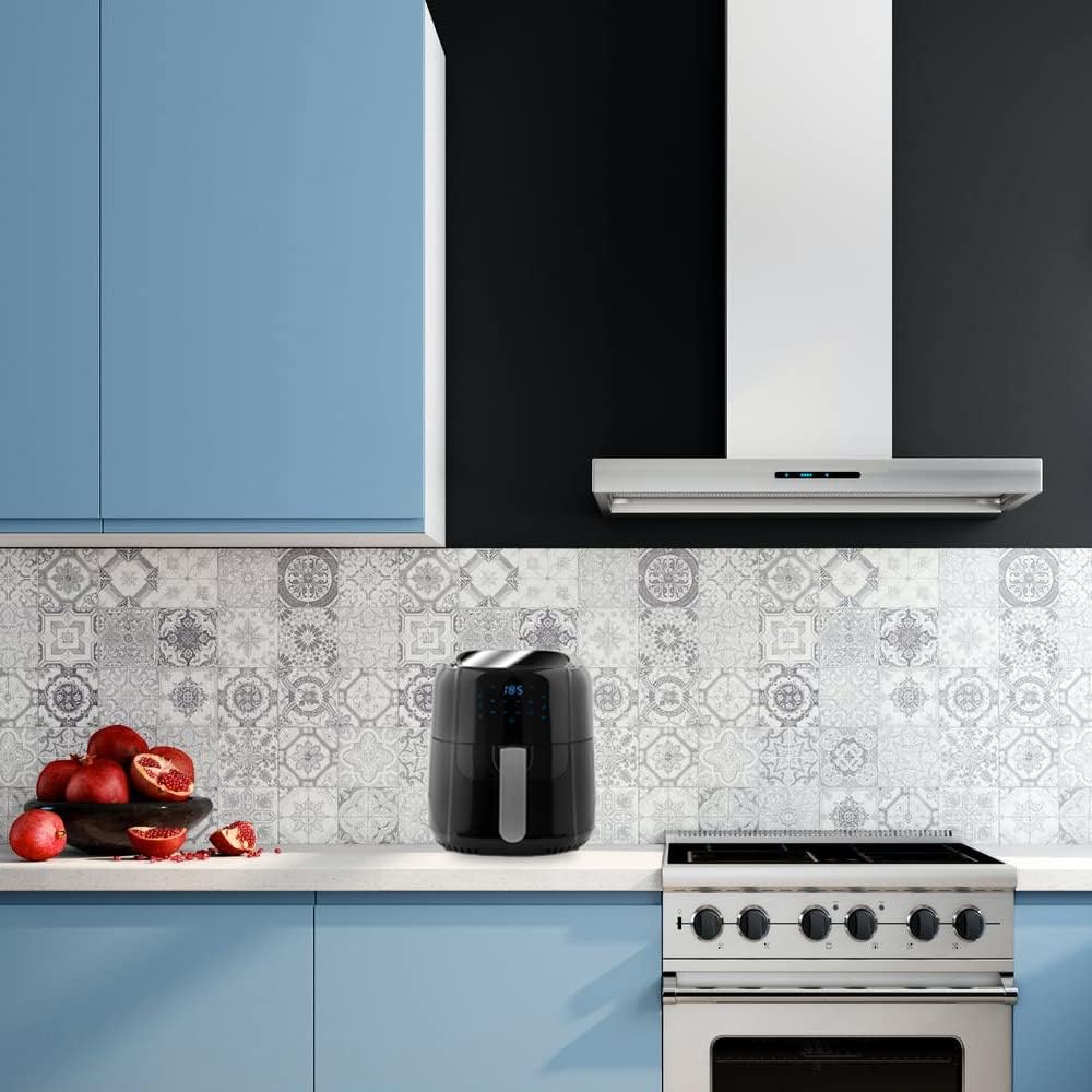 AMC Friggitrice ad aria calda touchscreen da 5,5 lt cestello grande timer e termostato, Friggitrice senza olio, fornetto elettrico da 1400W con 7 metodi di cottura, Air fryer temperatura impostabile AMC Friggitrice ad aria calda touchscreen da 5,5 lt cestello grande timer e termostato, Friggitrice senza olio, fornetto elettrico da 1400W con 7 metodi di cottura, Air fryer temperatura impostabile