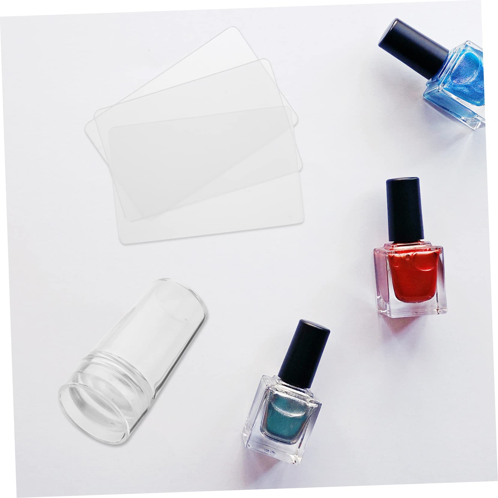 Healvian 9sets Timbratori Per Unghie Silicone Trasparente Con Raschietti Strumenti Per Manicure e Decorazioni Nail Art Facili Da Usare e Leggeri Per Creazioni Di Unghie Uniche