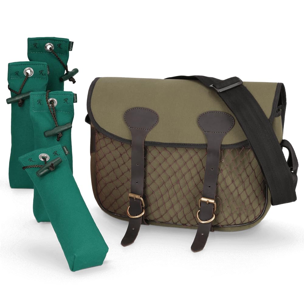Romneys Dummytasche Classic inkl. 4 Standard-Dummies | Wild- oder Dummytasche Classis Standard-Dummy | Ideal für das Hundetraining (grün)
