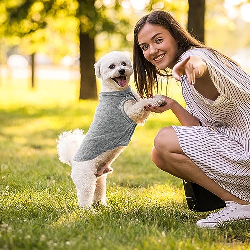 Puppy T-shirt vest, puppy zomer cool vest, huisdieren T-shirt voor de zomer, effen hondent-t-shirts, kleding, hondenhemd voor kleine honden, maat M, geschikt voor honden van 2,5 - 3,5 kg. - Afbeelding 5
