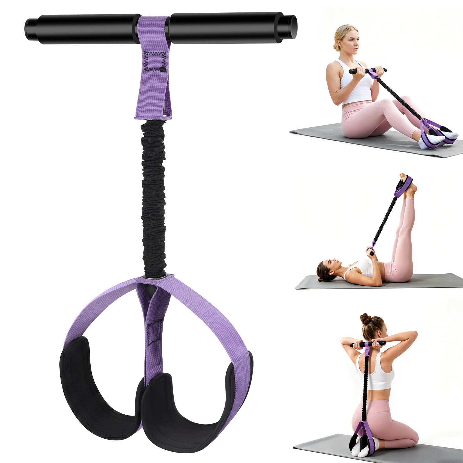 Pedal Resistance Band with Handle Multifunction Foot Pedal Resistance Bands Foot Pedal Puller Exercise Bands Pedal Resistance Device Resistance Bands for Abdomen Sit Up Exercise Equipment for Women