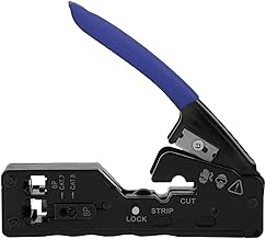 FTVOGUE Alicate de rede, cortador de crimpagem para corte de fio, fio, decapagem, crimpagem de fio [azul], ferramenta de crimpagem