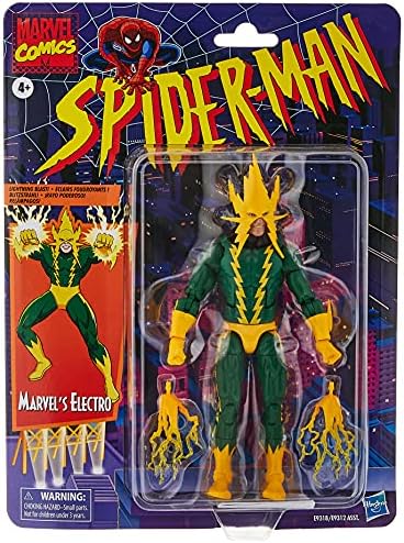 Spider-Man Hasbro Marvel Legends Series 6-inch Collectible Marvel’s Electro Action Figure Toy Retro Collection
