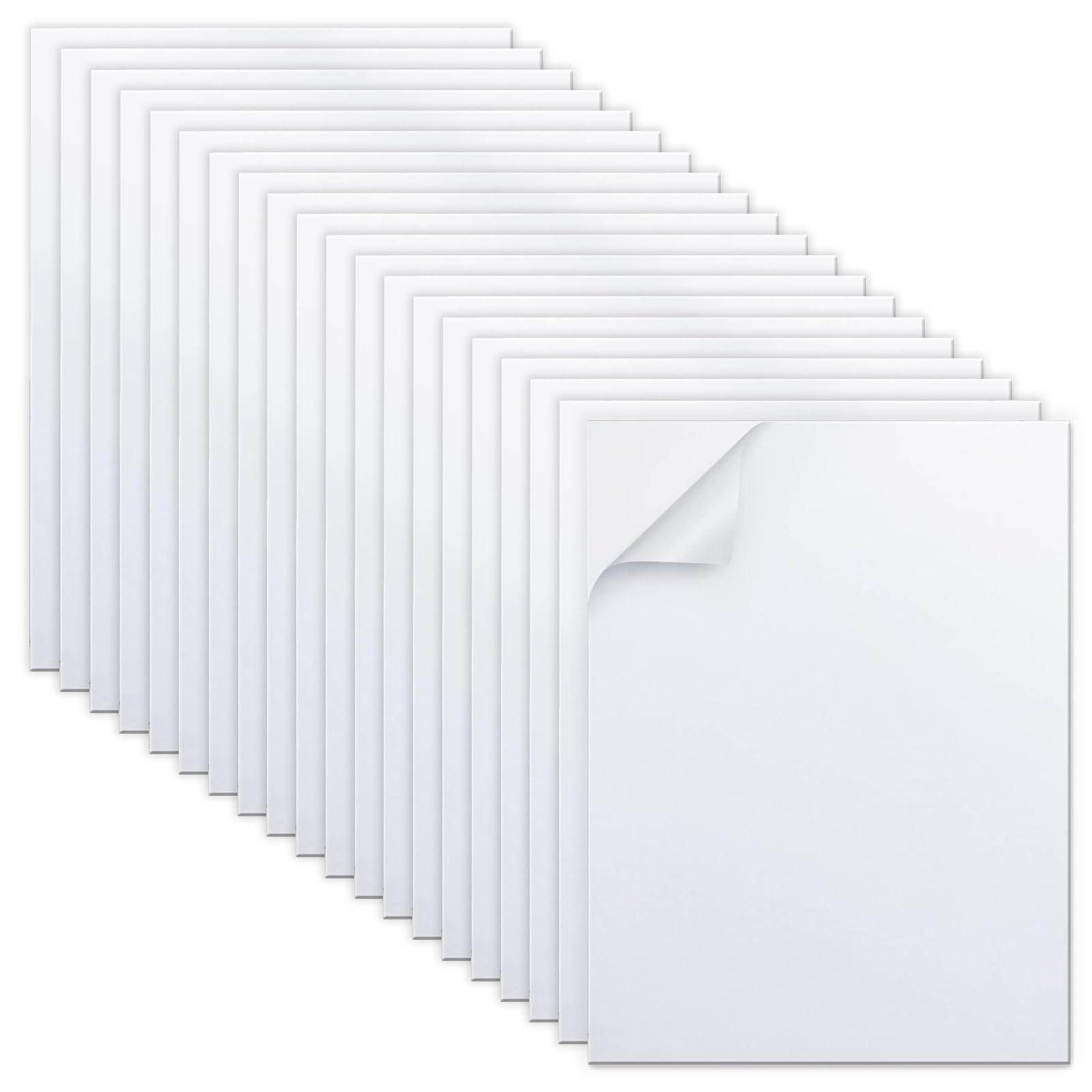 MEARCOOH 20-Pack Self Adhesive Foam Sheets, White 2mm Sticky Eva Foam Paper 9x12 Inch for Crafts Cardmaking Photo Frames Classroom Scrapbooking