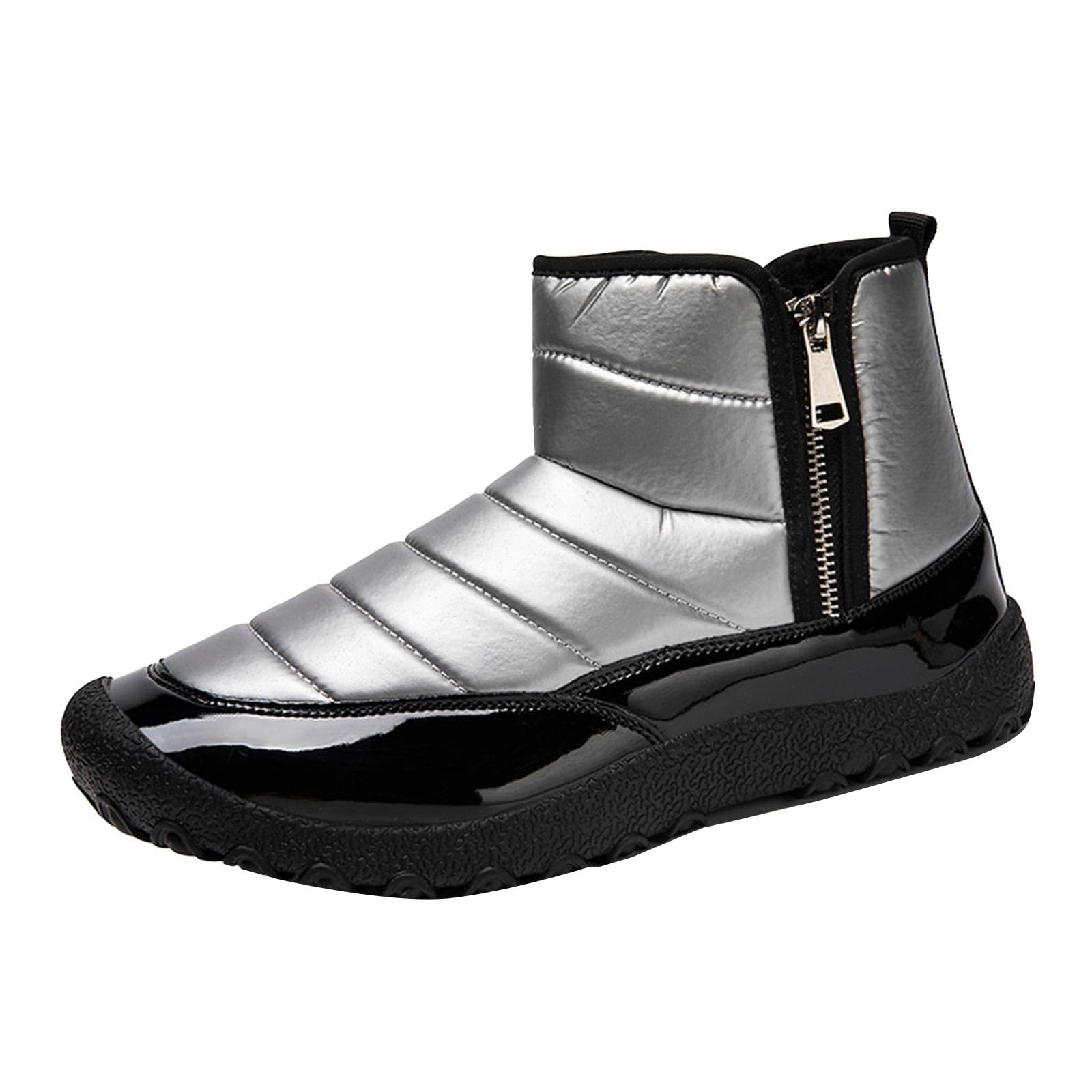 Schneestiefel Herren Gefüttert Winterstiefel Mit Zipper Warm Halbstiefel