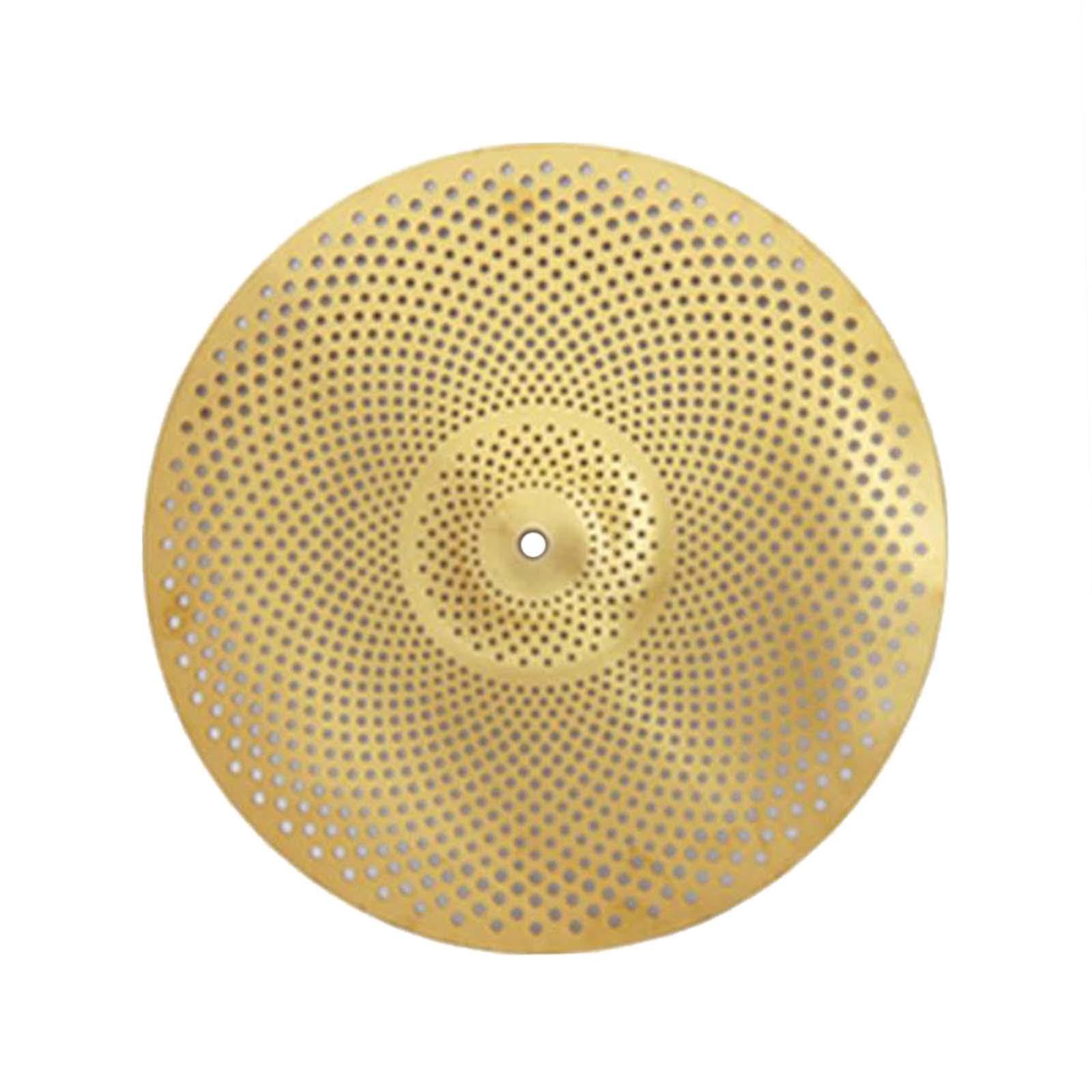 Cymbale d'entraînement Whisper : outil indispensable pour les batteurs souhaitant le bruit tout en perfectionnant leur technique à domicile, Or, 18 pouces