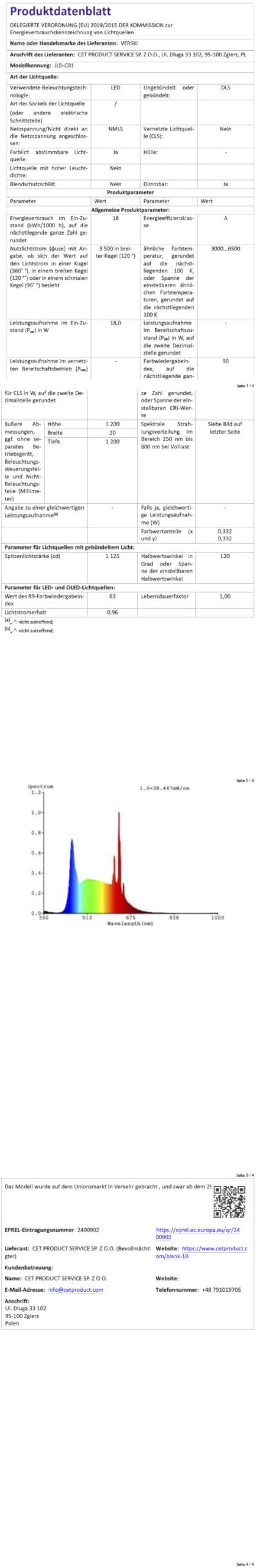 VERSKI Schreibtischlampe LED, Dimmbar 18W Doppelte Lichtquelle Schreibtischlampe für Homeoffice, Klemmbar Augenschutz Tageslichtlampe, 5 Farbtemperaturen und Helligkeit Einstellbare Büro Tischlampe