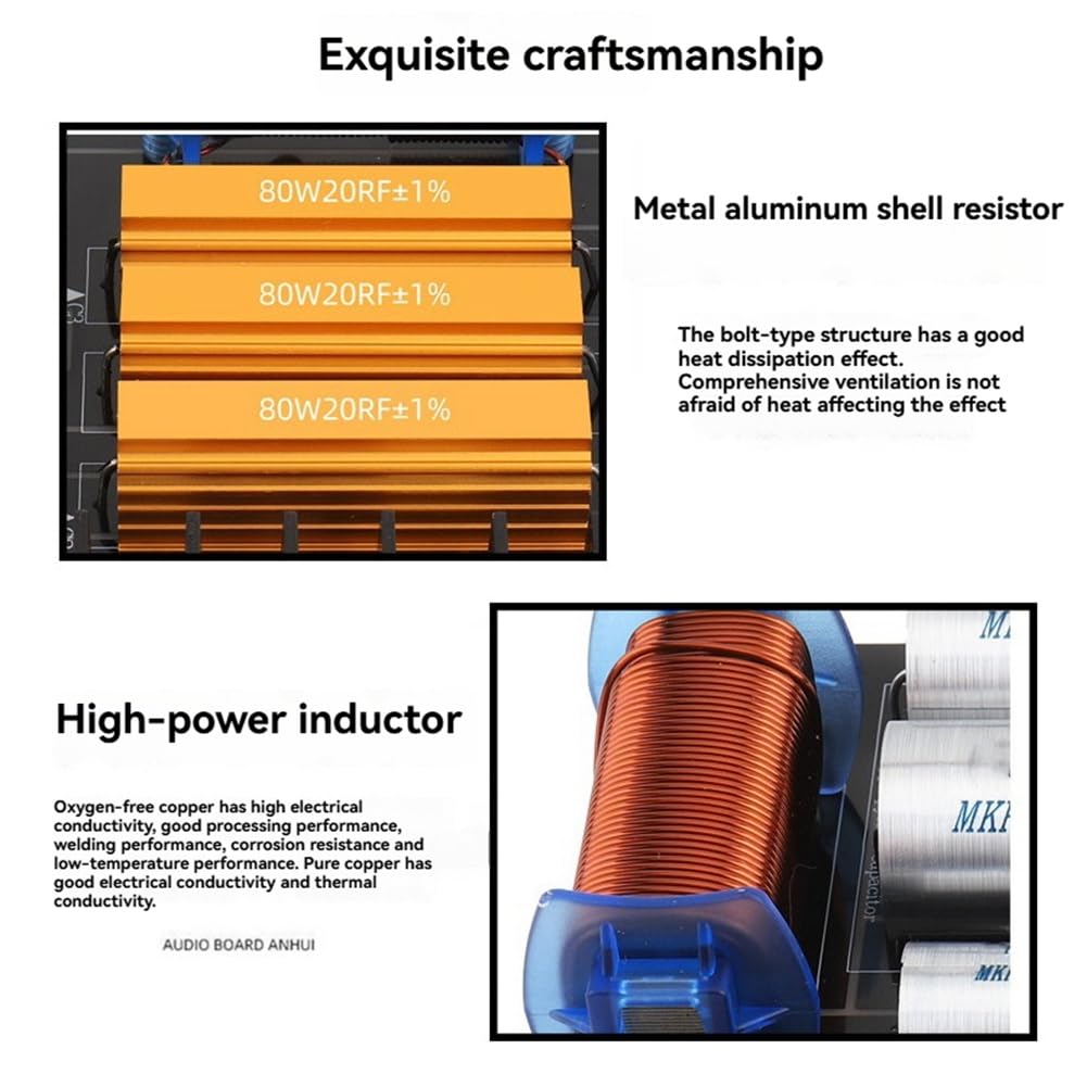 Divisore di Altoparlanti Professionale Ad Alta Potenza 800W A Tre Vie Filtro Crossover Audio 900Hz/3600Hz per Teatrale Domestico A 3 unità