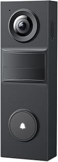 Tapo D205 2K Wired Smart Video Doorbell: 160° Wide View, AI Person Detection, No Fees, 180-Day Battery, Alexa Compatible