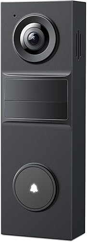 Tapo Cámara de timbre inalámbrica de video inteligente, 2K, visión ultra amplia de 160, batería de hasta 180 días, Alexa, compatible con Google