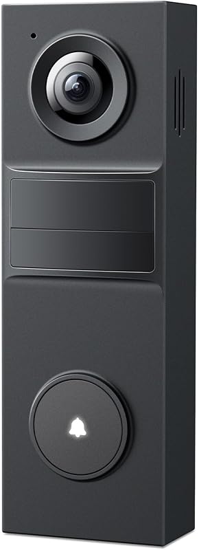 2K Wireless Smart Video Doorbell, D205, 160° Ultra-Wide View | Person Detection, 2-Way Talk, Ring Call, Night Vision, Subscription-Free Local Storage or Optional Cloud