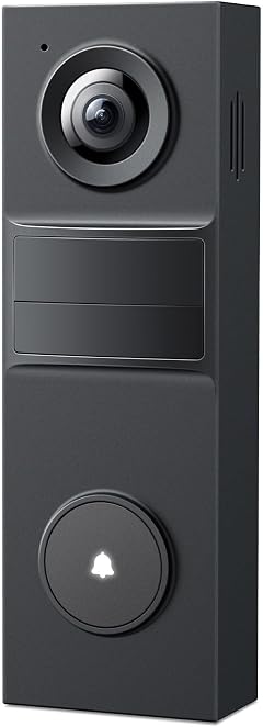 Tapo 2K Wireless Smart Video Doorbell - 160° Ultra-Wide View, Person Detection, 2-Way Talk, Ring Call, Night Vision, Subscription-Free Local Storage or Optional Cloud, D205, Battery Powered, Doorbell only
