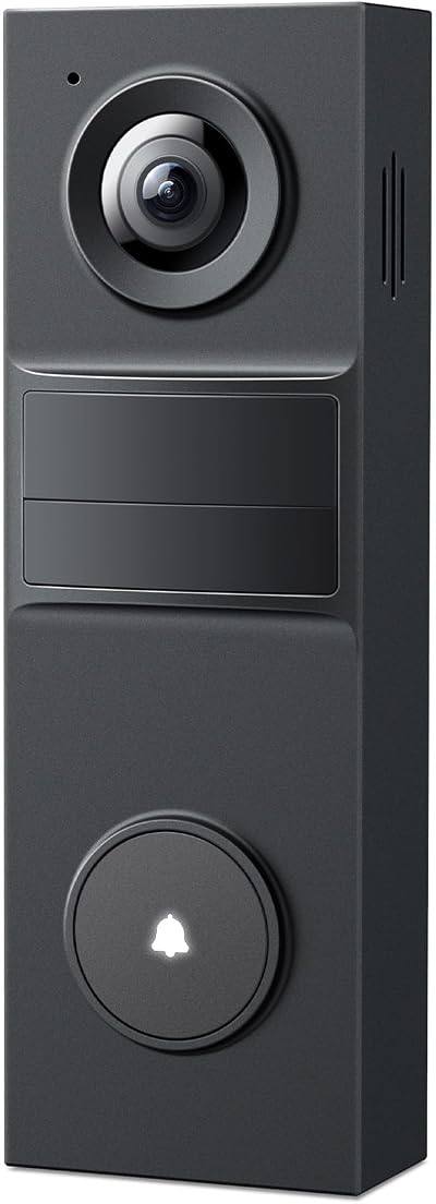 Tapo 2K Wireless Smart Video Doorbell - 160° Ultra-Wide View, Person Detection, 2-Way Talk, Ring Call, Night Vision, Subscription-Free Local Storage or Optional Cloud, D205, Battery Powered, Doorbell only