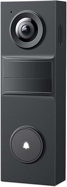 2K Wireless Smart Video Doorbell - 160° Ultra-Wide View, Person Detection, 2-Way Talk, Ring Call, Night Vision, Subscription-Free 