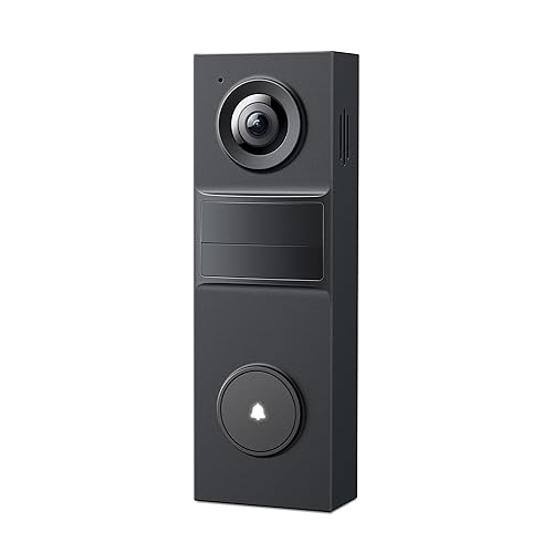 Tapo 2K Wired Smart Video Doorbell - 160° Ultra-Wide View, Person Detection, 2-Way Talk, Ring Call, Night Vision, Subscription-Free Local Storage or Optional Cloud, Compatible with Alexa, D205