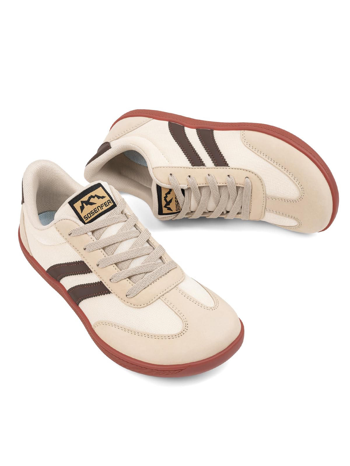Sosenfer Zapatos descalzos para hombre y mujer, con puntera ancha, retro | Material exterior transpirable, ligero y flexible, suela antideslizante, cómodas zapatillas retro para uso diario y ocio