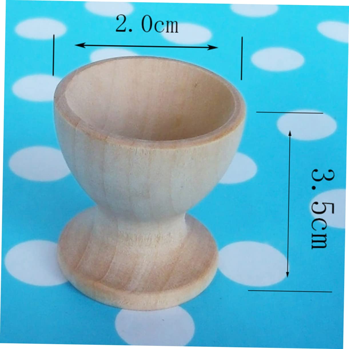Gatuida 5pcs Wooden Egg Holders Mini Cup Shape Egg Stands for Educational for Creative Drawing and Smooth Surface Safe for Hands