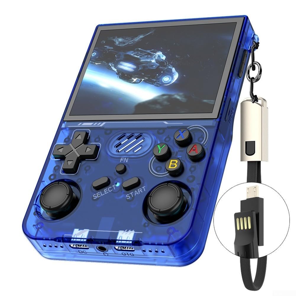 Console di gioco portatile retrò, R36XX con oltre 15.000 giochi schermo IPS da 3,5 pollici, divertimento portatile Open-Source-WiFi-Online-Multiplayer (A)