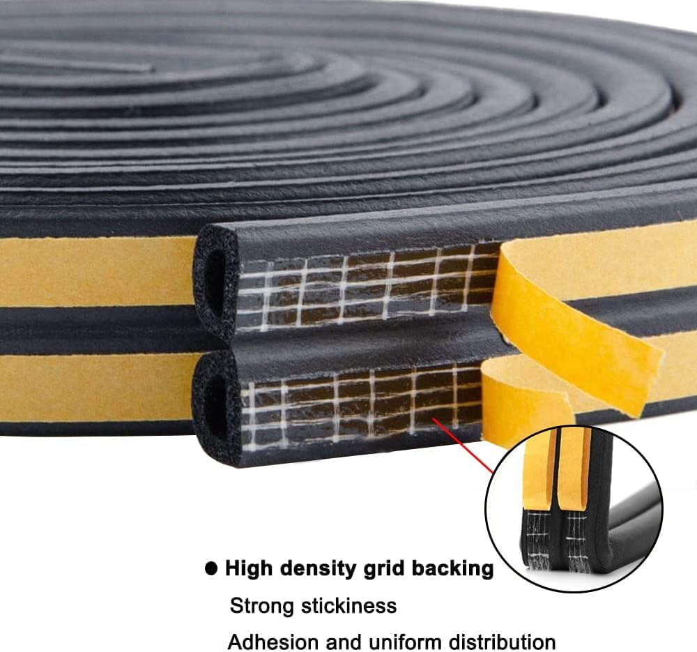 PATIKIL 2m Sealing Foam Tape - 1.5cm Wide 5mm Thick Weather Stripping For Doors & Windows