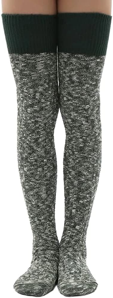 HYTENSUN Women's Thigh High Knitted Winter Boot Socks Vintage Extra Long Leg Warmer Over Knee High Stockings - Image 3