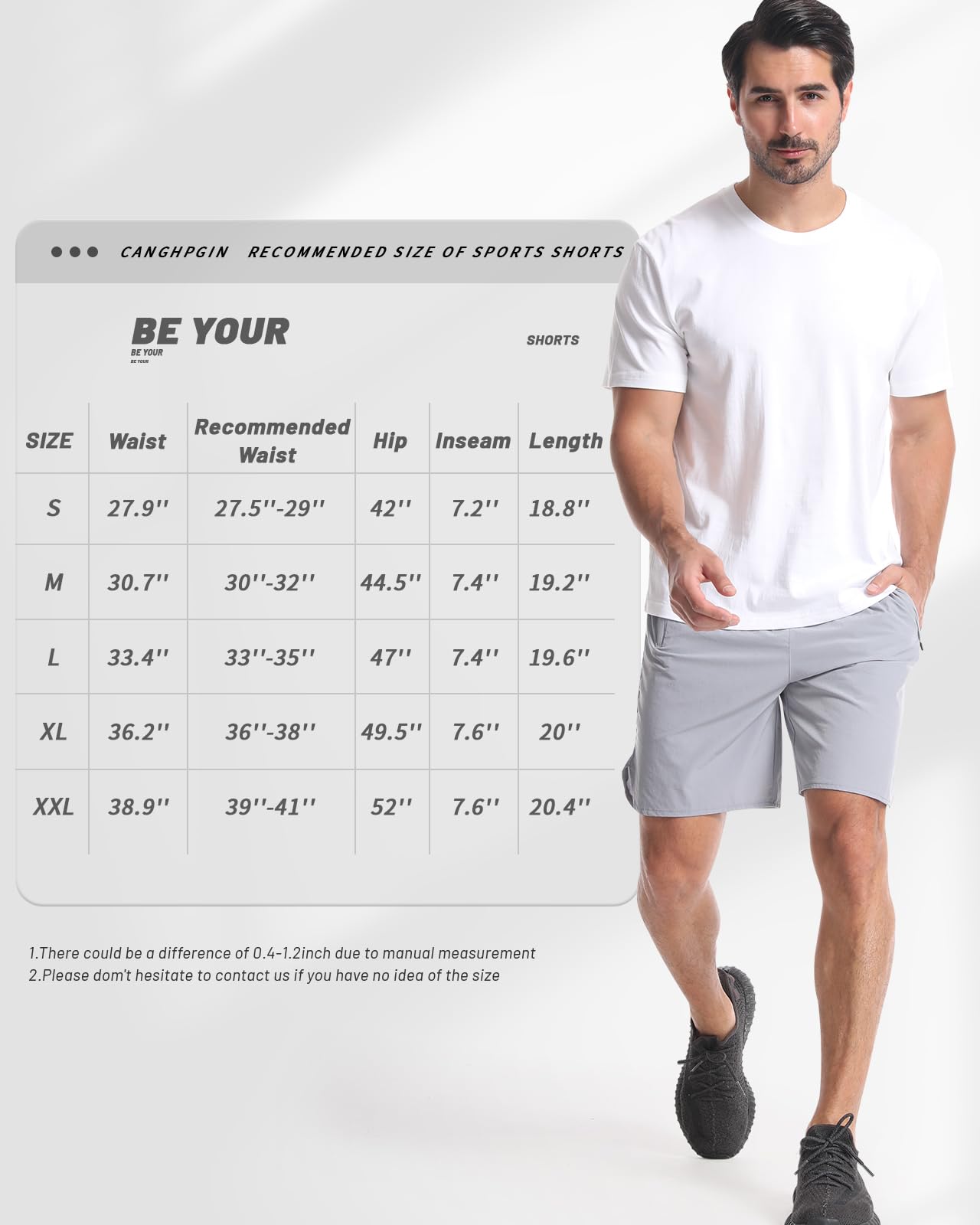 CANGHPGIN Confezione da 2 pantaloncini sportivi da uomo da allenamento da 17,8 cm cucitura interna ad asciugatura rapida pantaloncini da trekking da uomo leggeri sportivi da palestra pantaloncini da