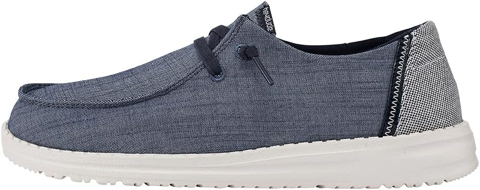 HEYDUDE Women's Wendy Washed Canvas | Women’s Shoes | Women’s Lace Up Loafers | Comfortable & Light-Weight