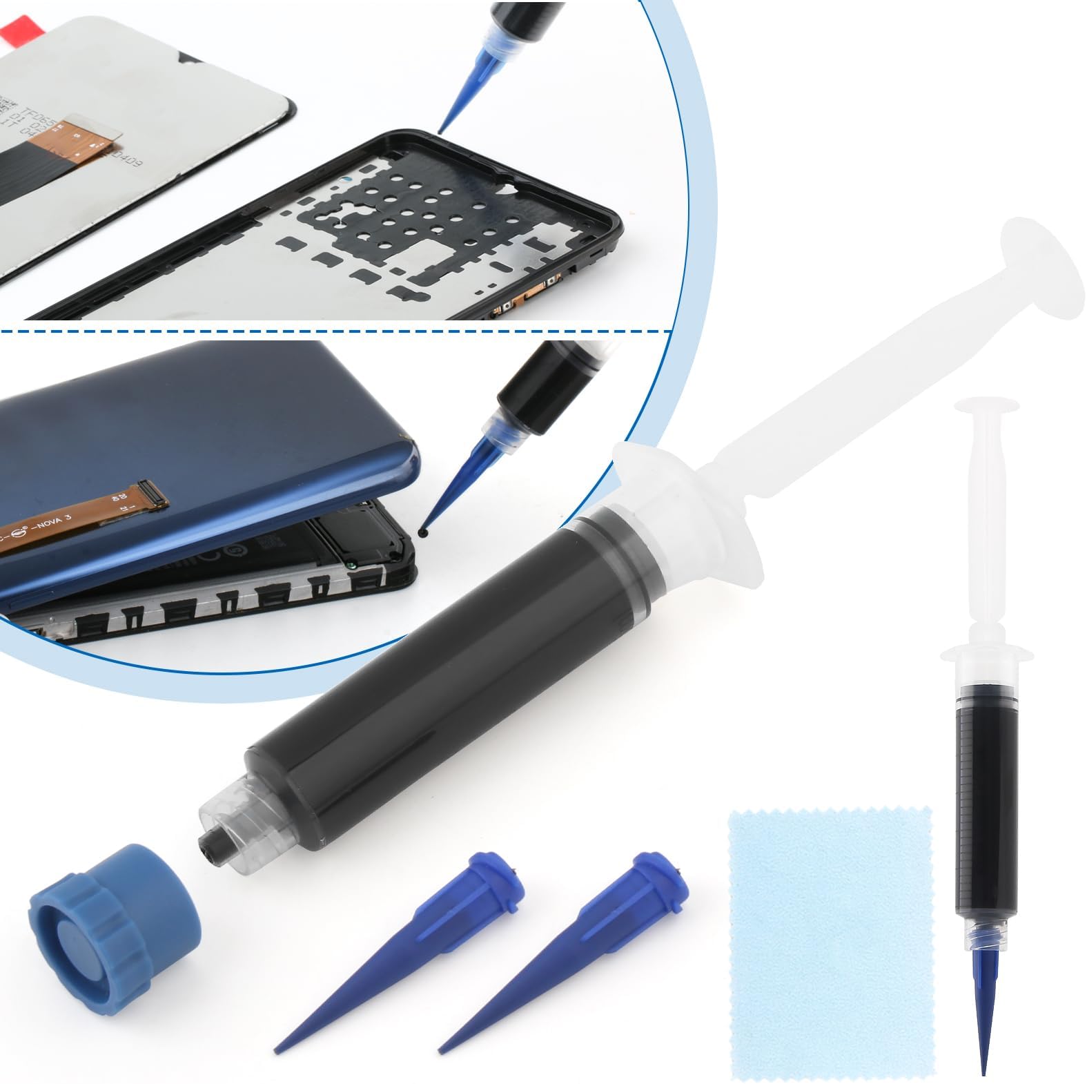 RTV Silicone Adhesive Glue for Phone Screen Replacement Repair - LCD Display Touch Screen Adhesive for Huawei, Xiaomi, Samsung - Phone Repair Tools