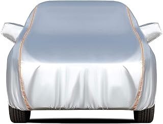 Fundas para Coche Exterior Impermeable Compatible con KIA KX Cross Cubierta De Coche Respirable Tela Oxford + Algodón Lona De Coche (Color : Silver, Size : KX Cross)