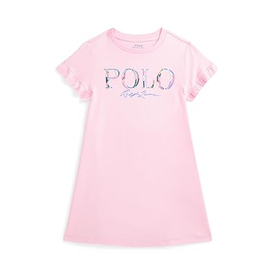 Polo Ralph Lauren Kids Logo Cotton Jersey T Shirts Dress (Toddler/Little Kid) Girl