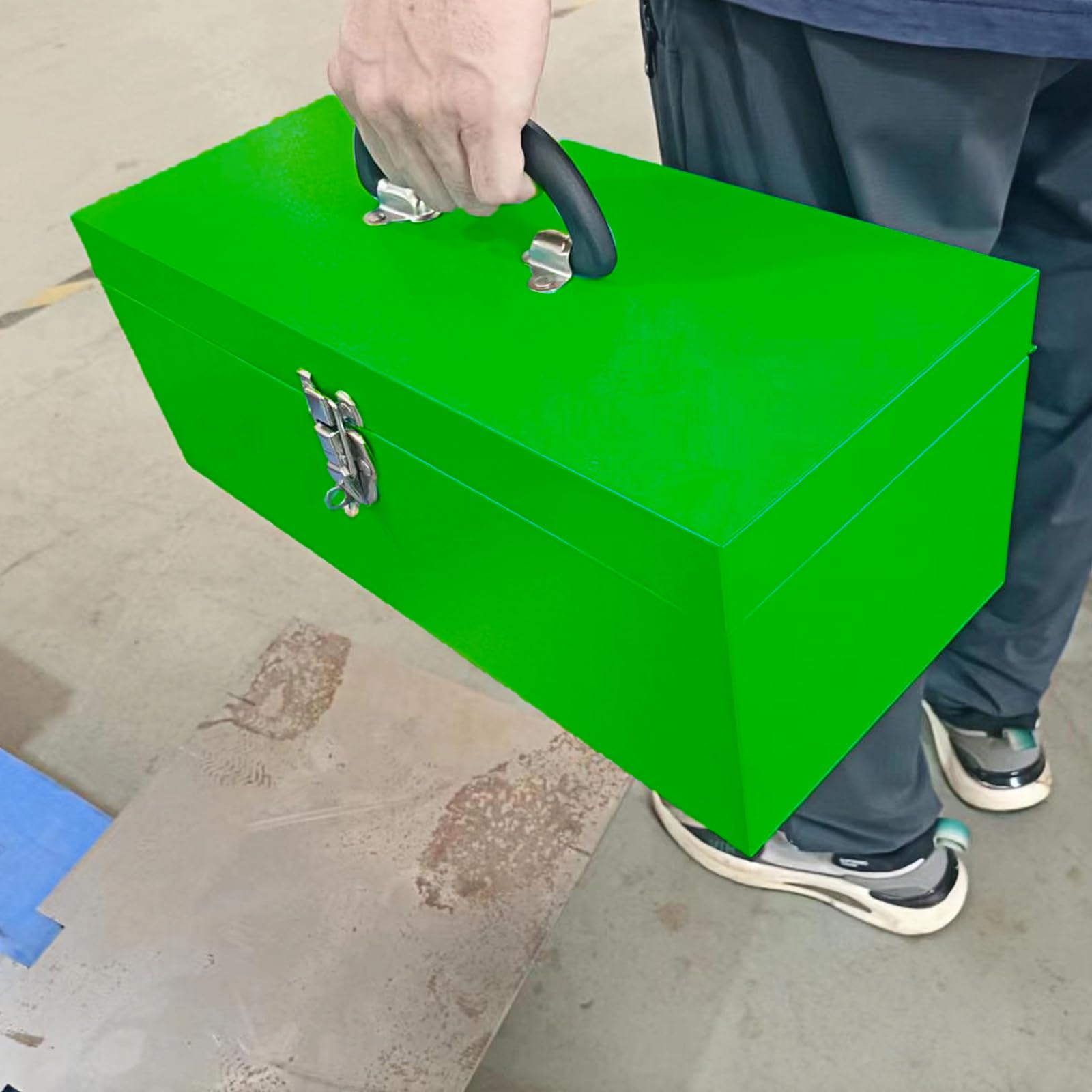 Large Tool Box Organizer Took Box Fishing Tackle Box Small Metal Toolbox Organizer 16 Inch Tool Box With Metal Latch and Handle for Household Warehouse Tools Storage - Amazon.com Large Tool Box Organizer Took Box Fishing Tackle Box Small Metal Toolbox Organizer 16 Inch Tool Box With Metal Latch and Handle for Household Warehouse Tools Storage - Amazon.com