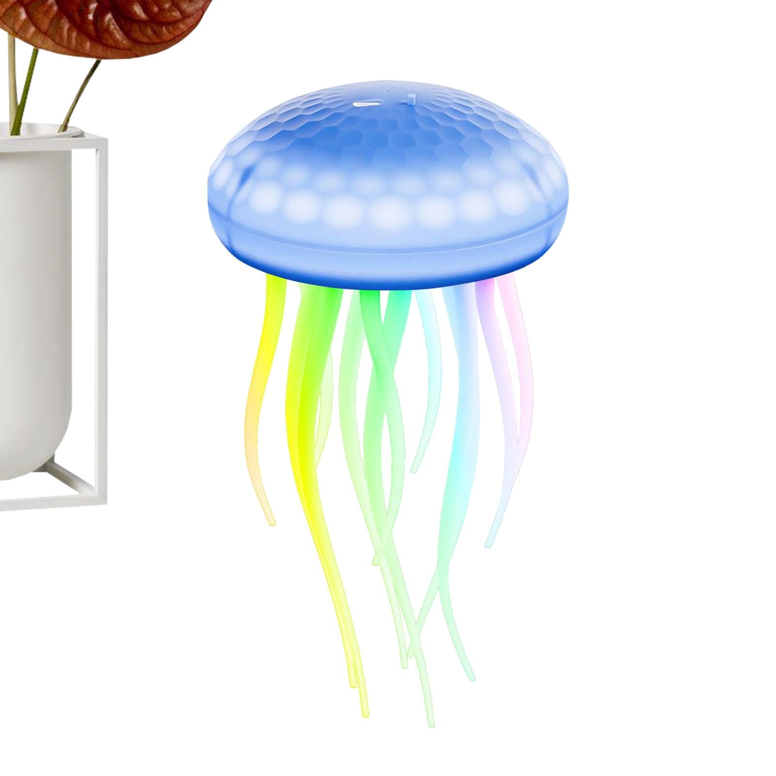 Luce notturna a LED con, lampada con Lampada ad attivazione vocale per | Lampada da comodino portatile, luce notturna RGB ricaricabile, lampada a forma di medusa carina da 1000 mAh per bambini adul