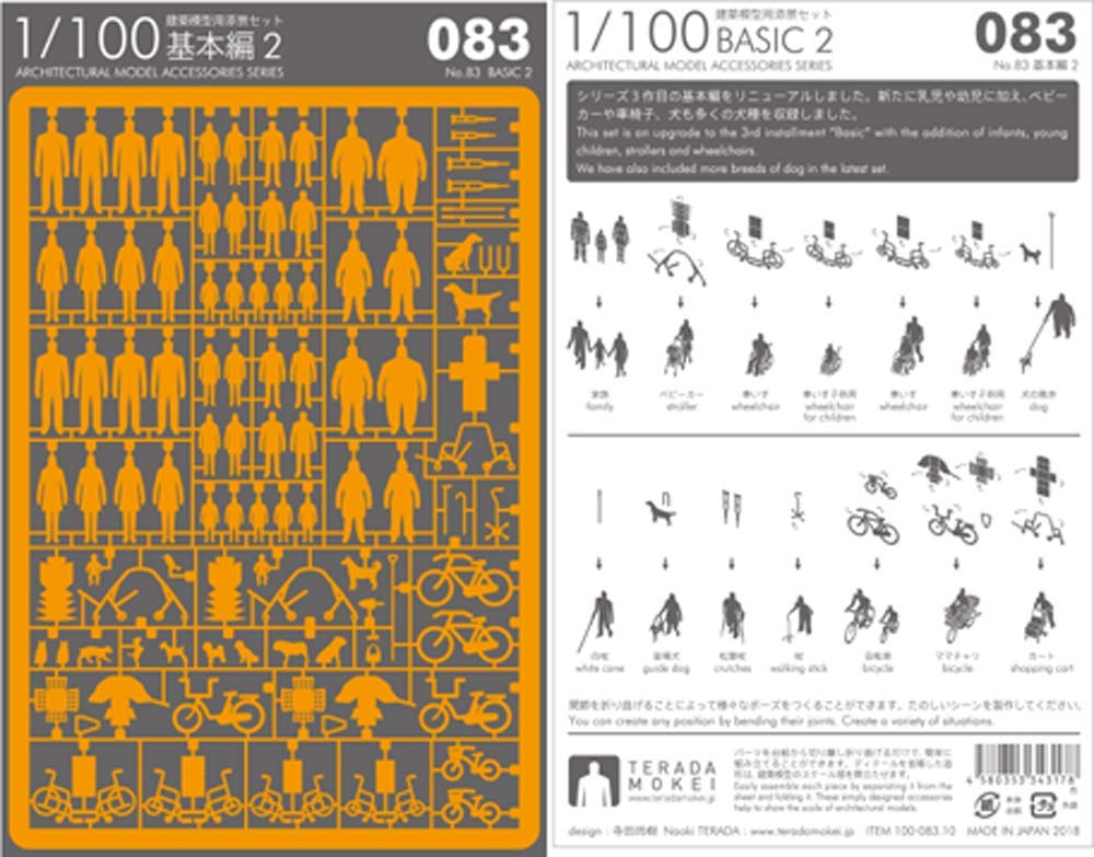 Amazon | テラダモケイ1/100建築模型用添景セットNo.83 基本編2（色