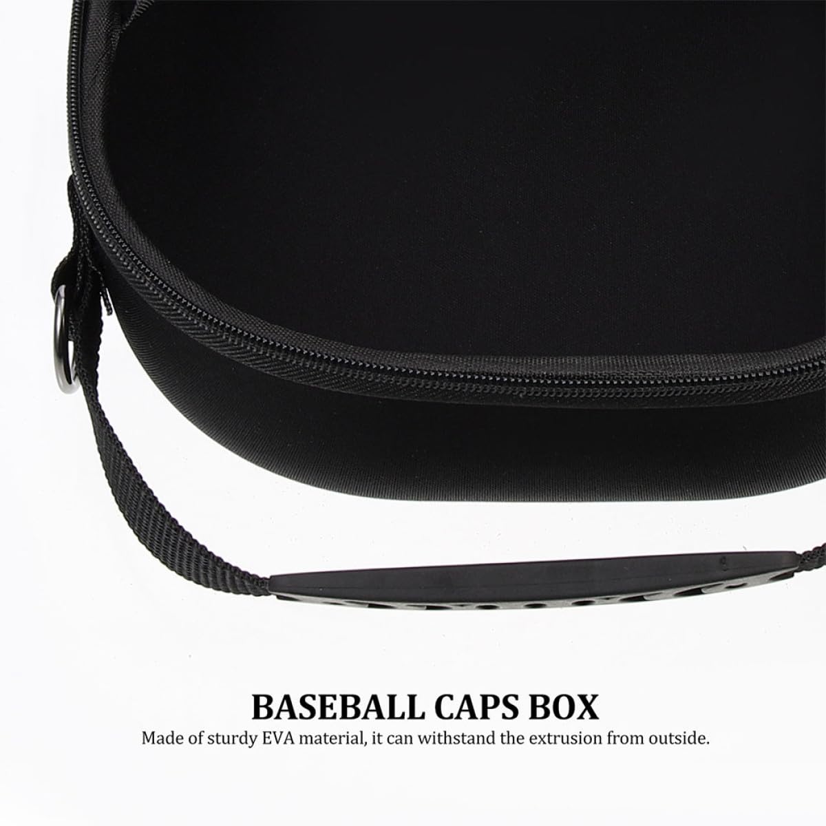 IMIKEYA Custodia Protezione Versatile 2 Pezzi Porta Cappelli da Baseball in Eva Nero Organizer per Viaggi e Design Pratico per Uomo