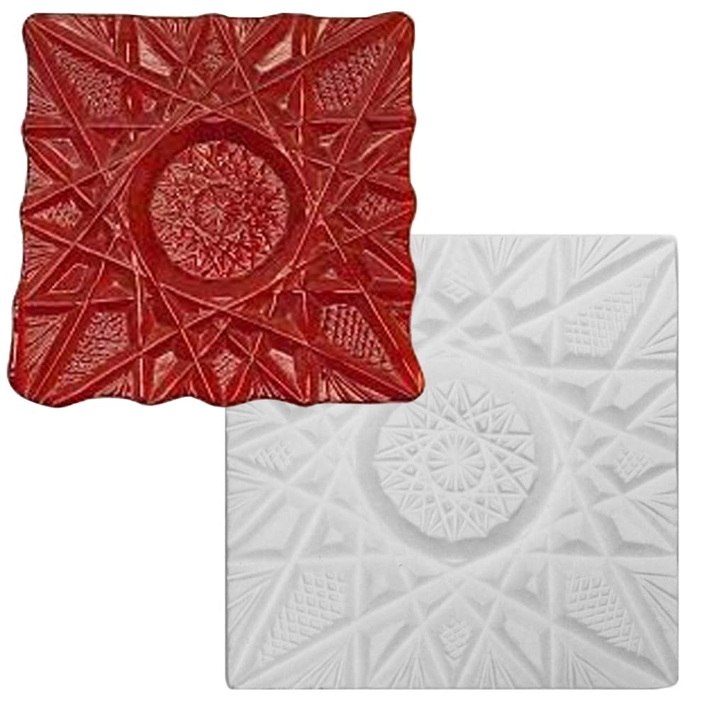 5.5" Brilliant Glass Texture Fusing Kiln Mold - Glass Frit Casting Molds - Image 2