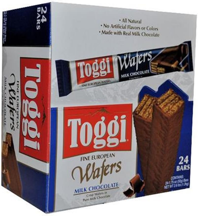 Toggi Fine European Wafers, Milk Chocolate, 24 Count
