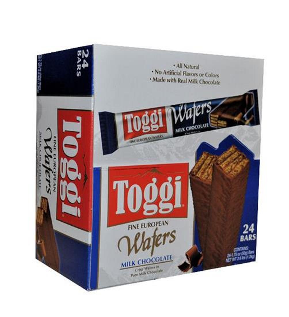 Toggi Fine European Wafers, Milk Chocolate, 24 Count