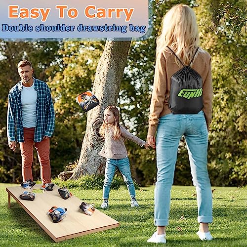 EunHo Cornhole Bags Regulation Dual Sided Set of 8, Non-Dusty Cornhole Bean Bags Slick & Sticky Side Bags with Carry Bag (Gentle/Eagle)… — view 5