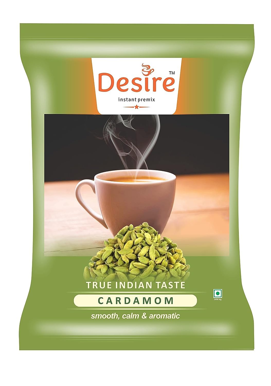 Desire Instant Premix Cardamom Tea 1 Kg Pack of 3 | Suitable for Manual & Vending Machine Use | Easy to Make - Just Add Hot Water | Elaichi Tea Powder Premix Tea for Rich & Aromatic Chai Cup