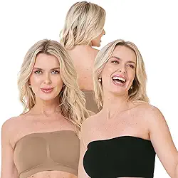 Kit 2 Sutiã Faixa Sem Costura Top Tomara Que Caia Sem Bojo